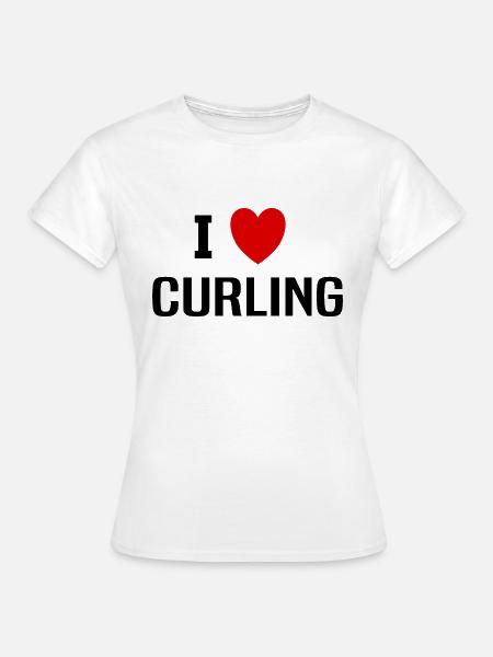 Ich liebe Curling - Frauen T-Shirt - Weiß