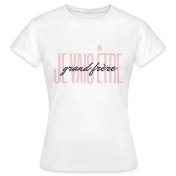 Ich werde großer Bruder sein - Bald großer Bruder - Frauen T-Shirt - Weiß - Vorne - AI Model Female 172 dark (172cm)
