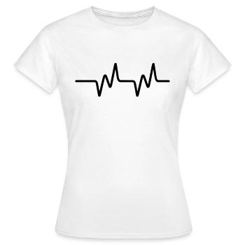 Heartbeat - Women's T-Shirt - white - Front - AI Model Female 172 dark (172cm)