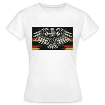 Aigle allemand robuste - T-shirt Femme - blanc - Devant - AI Model Female 172 dark (172cm)