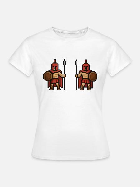 spartaner pixel 2 - Frauen T-Shirt - Weiß