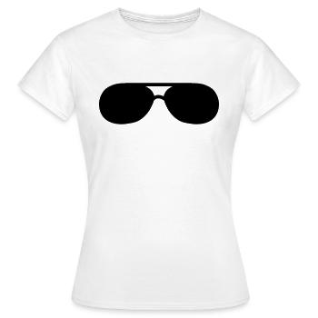 Sonnenbrille - Frauen T-Shirt - Weiß - Vorne - AI Model Female 172 dark (172cm)