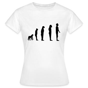 Darwin Evolution - Frauen T-Shirt - Weiß - Vorne - AI Model Female 172 dark (172cm)