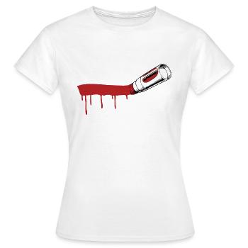 Marker Swoosh - Frauen T-Shirt - Weiß - Vorne - AI Model Female 172 dark (172cm)