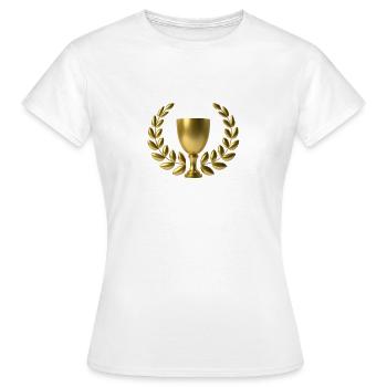 Coupe et lauriers - T-shirt Femme - blanc - Devant - AI Model Female 172 dark (172cm)