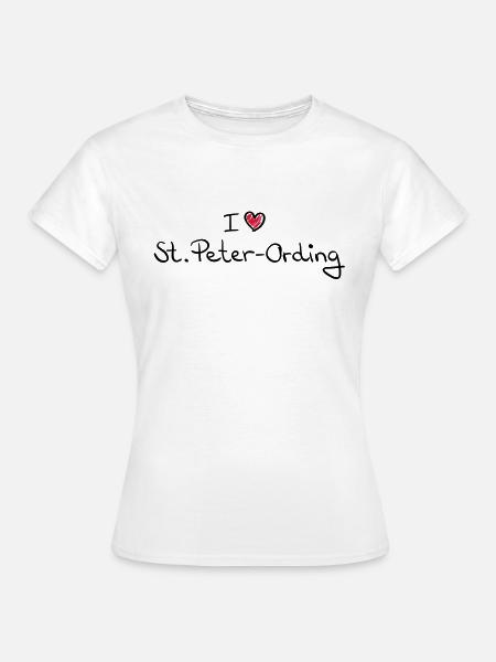 i_love_st_peter_ording__f2 - Frauen T-Shirt - Weiß