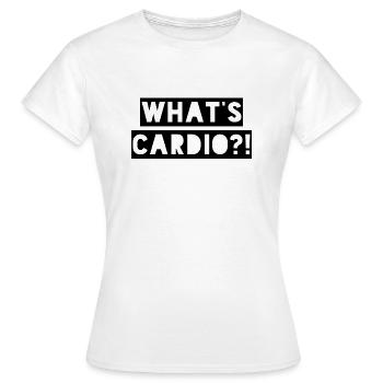 Qu'est-ce que le cardio - T-shirt Femme - blanc - Devant - AI Model Female 172 dark (172cm)