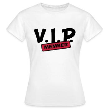 vip member - Frauen T-Shirt - Weiß - Vorne - AI Model Female 172 dark (172cm)