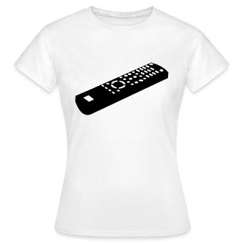 Remote control, push, television controllers, - Women's T-Shirt - white - Front - AI Model Female 172 dark (172cm)