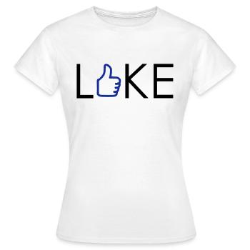 J'aime - J'aime - pouces vers le haut - T-shirt Femme - blanc - Devant - AI Model Female 172 dark (172cm)