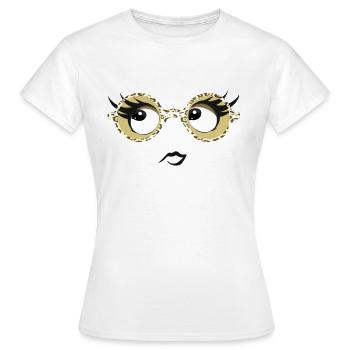 lunettes yeux - T-shirt Femme - blanc - Devant - AI Model Female 172 dark (172cm)