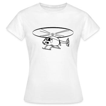 Mouche hélicoptère hélicoptère - T-shirt Femme - blanc - Devant - AI Model Female 172 dark (172cm)