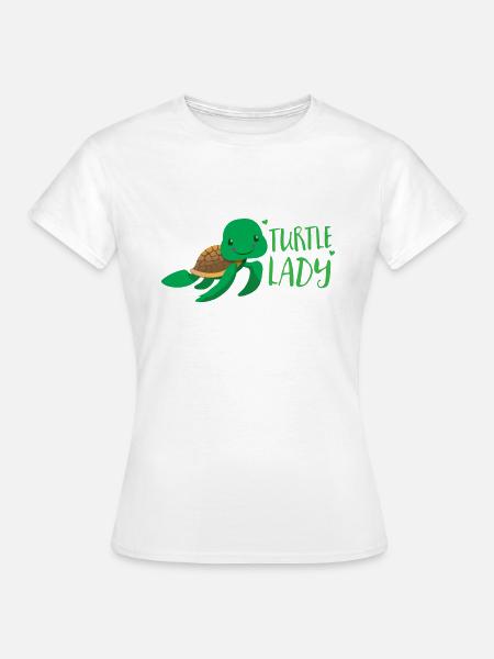 Schildkrötendame - Frauen T-Shirt - Weiß
