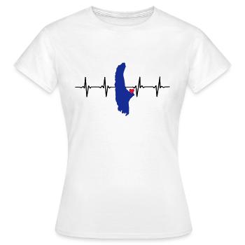 Heartbeat Ammersee 3 colors - Women's T-Shirt - white - Front - AI Model Female 172 dark (172cm)