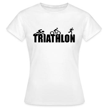 Équipe de compétition sportive de triathlon - T-shirt Femme - blanc - Devant - AI Model Female 172 dark (172cm)