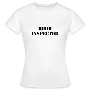 BOOB INSPECTOR - Women's T-Shirt - white - Front - AI Model Female 172 dark (172cm)