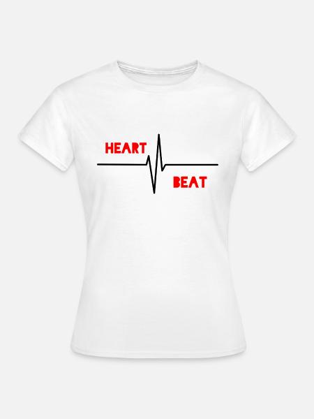 Heart Beat - Frauen T-Shirt - Weiß