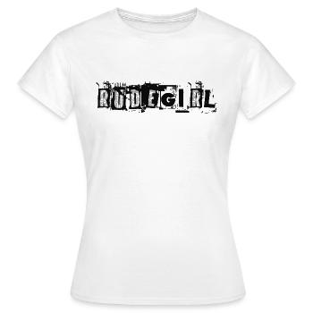rudegirl (rudegirl) - T-shirt Femme - blanc - Devant - AI Model Female 172 dark (172cm)