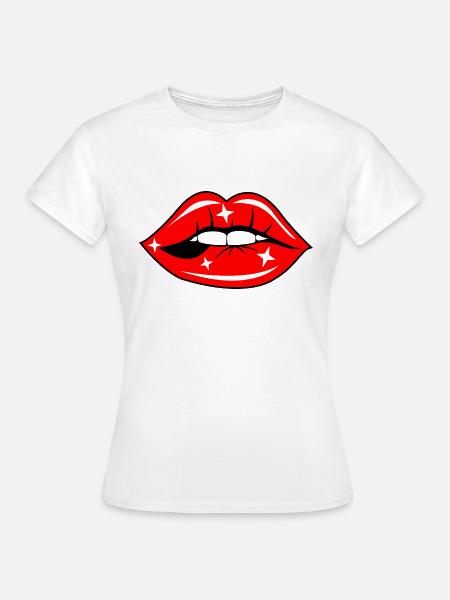 Lèvres - T-shirt Femme - blanc