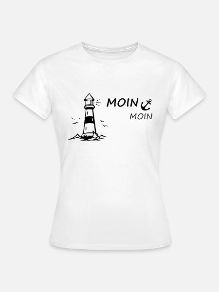 Moin Moin - Frauen T-Shirt - Weiß