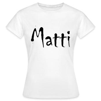 matti - Frauen T-Shirt - Weiß - Vorne - AI Model Female 172 dark (172cm)