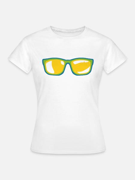 Sonnenbrille - Frauen T-Shirt - Weiß