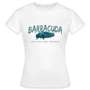 Poisson Barracuda Pêche en haute mer - T-shirt Femme - blanc - Devant - AI Model Female 172 dark (172cm)