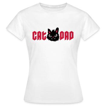 Wild Cat Cat Dad - Women's T-Shirt - white - Front - AI Model Female 172 dark (172cm)