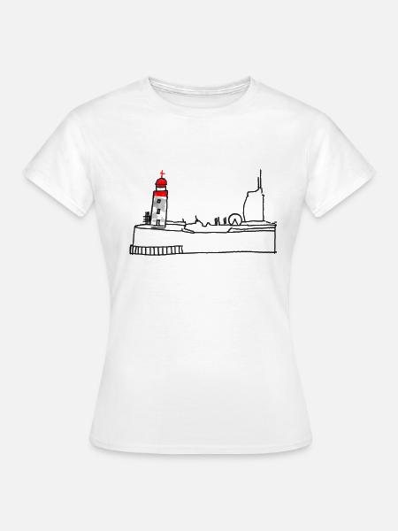 Leuchtturm Bremerhaven - Frauen T-Shirt - Weiß