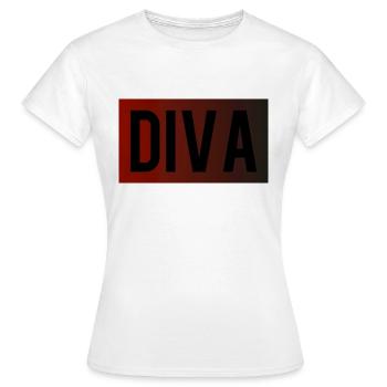 diva - Frauen T-Shirt - Weiß - Vorne - AI Model Female 172 dark (172cm)