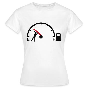 Gasoline too expensive - humor - Women's T-Shirt - white - Front - AI Model Female 172 dark (172cm)