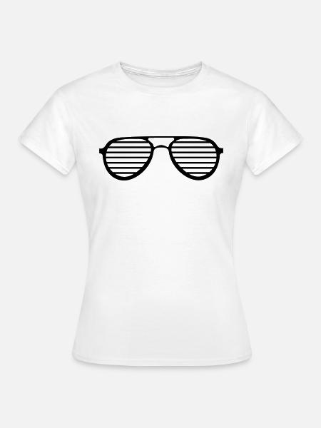 lunettes de soleil - T-shirt Femme - blanc