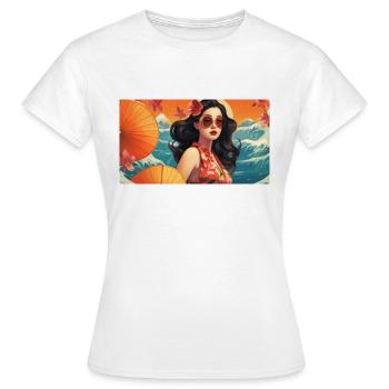 Sommerzeit Asia - Frauen T-Shirt - Weiß - Vorne - AI Model Female 172 dark (172cm)
