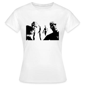 Scp Like Walker Silouette - Frauen T-Shirt - Weiß - Vorne - AI Model Female 172 dark (172cm)