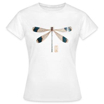 Vintage Japan Art Libelle - Frauen T-Shirt - Weiß - Vorne - AI Model Female 172 dark (172cm)