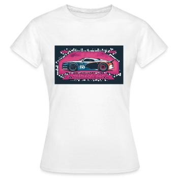 Vie nocturne Voiture de course Bleu - T-shirt Femme - blanc - Devant - AI Model Female 172 dark (172cm)