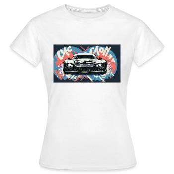 Headlights of a Racecar - Women's T-Shirt - white - Front - AI Model Female 172 dark (172cm)