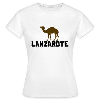 Lanzarote - Dromedar Urlaub Kanaren Canary Island - Frauen T-Shirt - Weiß - Vorne - AI Model Female 172 dark (172cm)