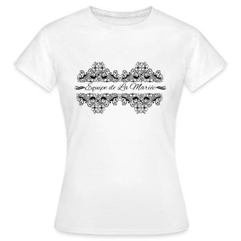 Équipe de la Mariée dentelle - T-shirt Femme - blanc - Devant - AI Model Female 172 dark (172cm)