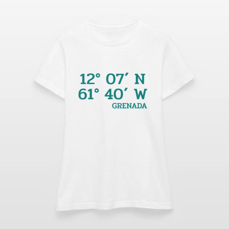 Grenada Coordinates - Coordinates - Caribbean Women's T-Shirt