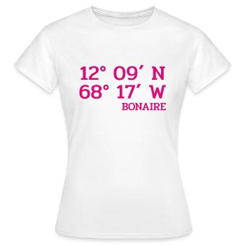 Bonaire Coordinates - Coordinates - Caribbean - Women's T-Shirt - white - Front - AI Model Female 172 dark (172cm)