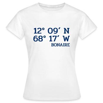 Bonaire Coordinates - Coordinates - Caribbean - Women's T-Shirt - white - Front - AI Model Female 172 dark (172cm)