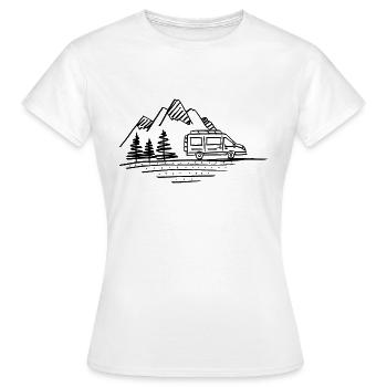 Vanlife Adventure - Women's T-Shirt - white - Front - AI Model Female 172 dark (172cm)