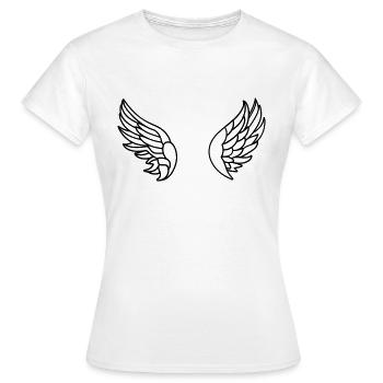 Ailes d'ange - T-shirt Femme - blanc - Devant - AI Model Female 172 dark (172cm)