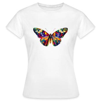 tiffany style butterfly - Frauen T-Shirt - Weiß - Vorne - AI Model Female 172 dark (172cm)