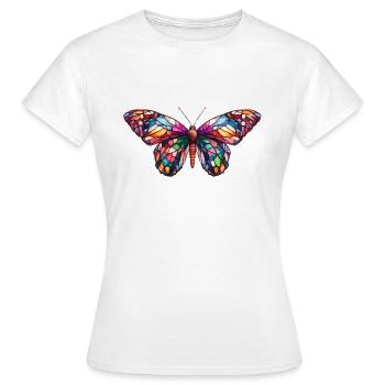 tiffany style butterfly - Frauen T-Shirt - Weiß - Vorne - AI Model Female 172 dark (172cm)