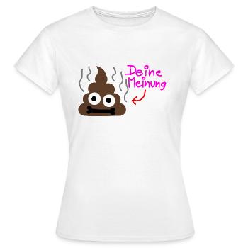 Deine Meinung - Frauen T-Shirt - Weiß - Vorne - AI Model Female 172 dark (172cm)