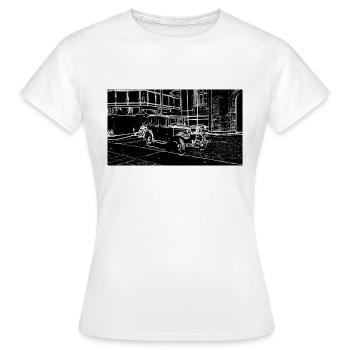 Auto Weiß Schwarz - Frauen T-Shirt - Weiß - Vorne - AI Model Female 172 dark (172cm)