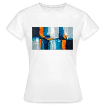 Blocks 3 - Frauen T-Shirt - Weiß - Vorne - AI Model Female 172 dark (172cm)