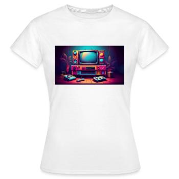 videospiel pop - Frauen T-Shirt - Weiß - Vorne - AI Model Female 172 dark (172cm)
